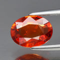 Dazzling! 0.95ct 7.4x5.6mm Oval Natural Orange Sapphire Gemstone, Mozambique