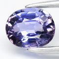 0.94ct 6x5mm VVS Oval Blue Purple Sapphire - Unheated, Mozambique Gem