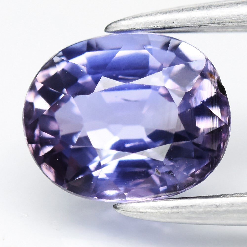 0.94ct 6x5mm VVS Oval Blue Purple Sapphire - Unheated, Mozambique Gem