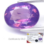 GLC 1.22ct Oval Natural Purplish Pink Sapphire - Unheated, Mozambique Gem