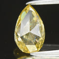 0.63ct 7.5x4.5mm Pear Natural Untreated Fancy Intense Yellow Orange Diamond I1