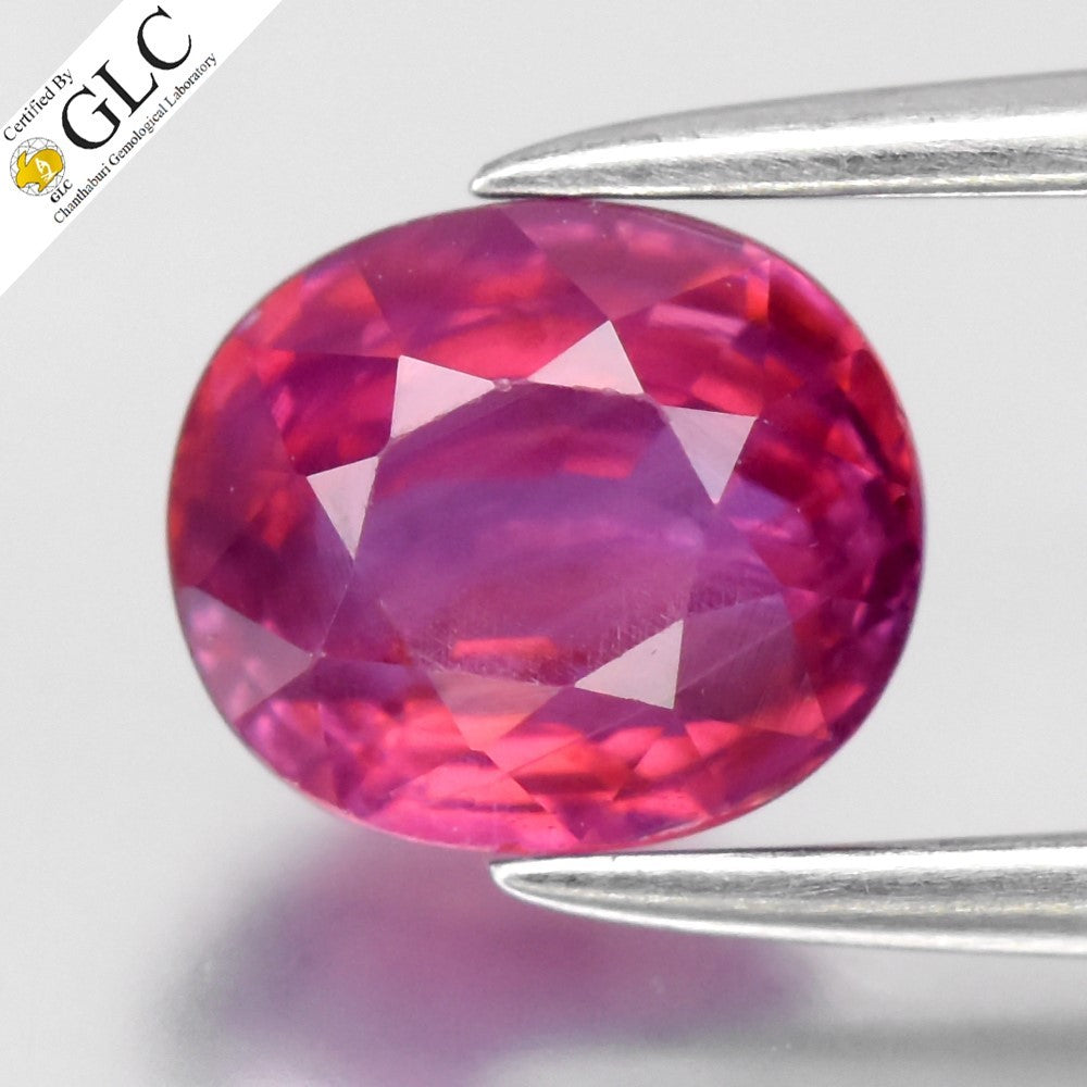 GLC CERTIFIED 0.99ct Oval Natural Pink Sapphire - Unheated Mozambique Gemstone