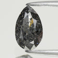 0.69ct 7x4.3mm Pear Natural Untreated Fancy Galaxy Salt & Pepper Diamond I1