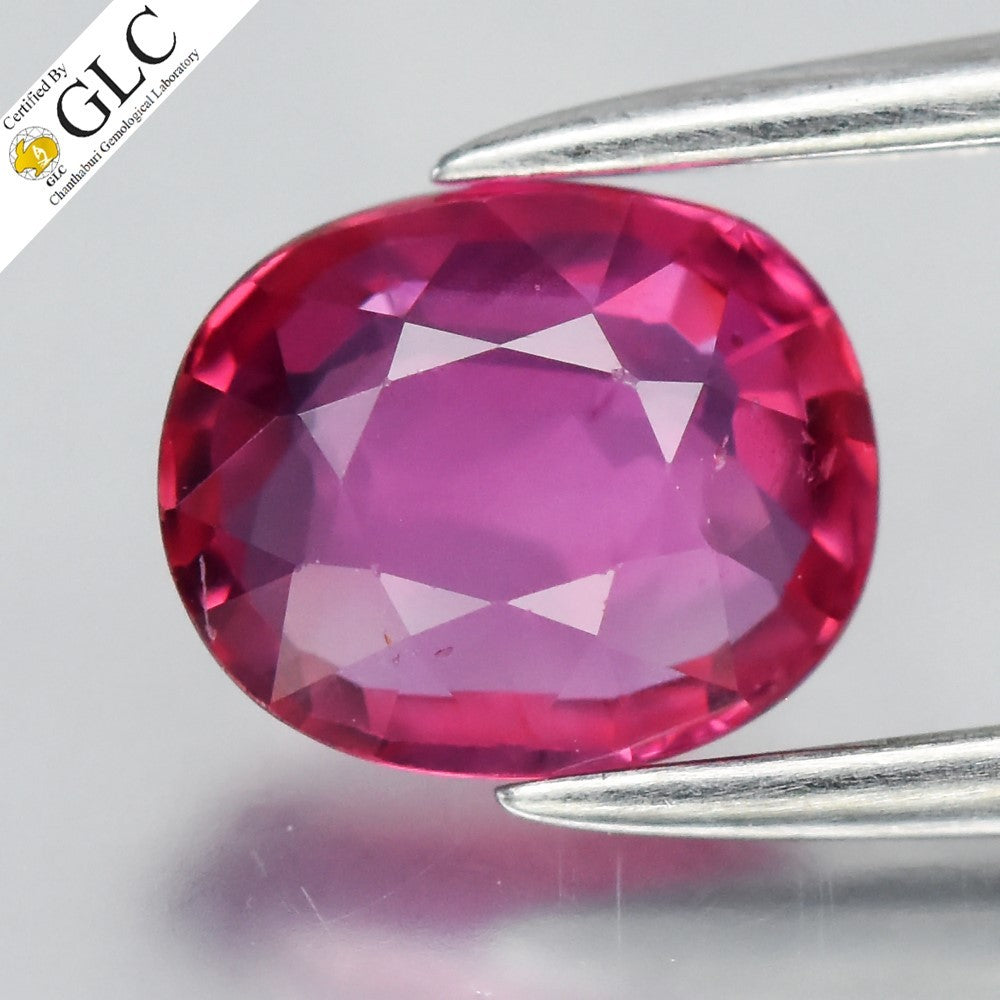 GLC CERTIFIED 0.96ct VVS Oval Natural Pink Sapphire - Unheated Mozambique Gem