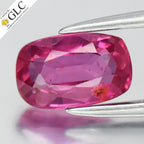 GLC CERTIFIED 0.85ct Cushion Natural Pink Sapphire - Unheated, Mozambique Gem