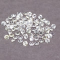 80pcs Lot 3.11ct 2mm Round Brilliant Natural White Sapphire - Heated, Ceylon