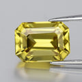 5.09ct 10x7.5mm IF Clean Octagon Natural Yellow Zircon - Unheated Ceylon Gem