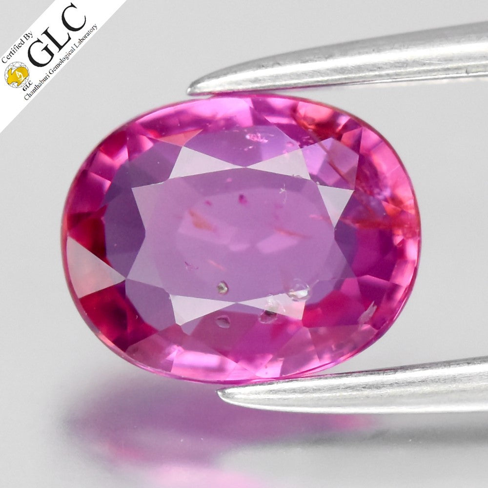 GLC CERTIFIED 0.99ct VS Oval Natural Pink Sapphire - Unheated, Mozambique Gem
