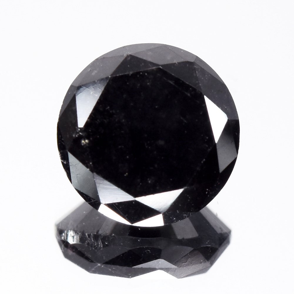 3.33ct Round Brilliant Natural Treated Fancy Jet Black Diamond Opaque (AAA)