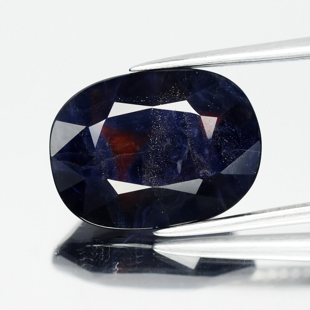 Big! 8.66ct Oval Natural Deep Orangish Blue Sapphire - Heated, Madagascar Gem
