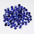 100pcs Lot 4.58ct 2-2.5mm Round Brilliant Blue Sapphire - Ceylon Gems