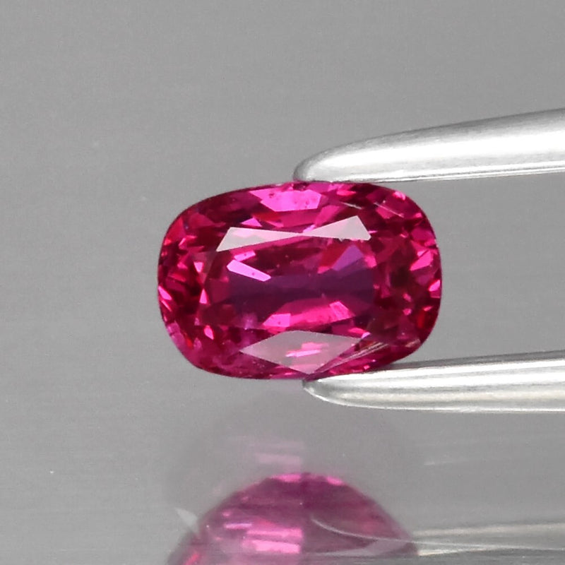 0.38ct 4.4x3mm Cushion Natural Unheated Purplish Red Ruby Gemstone Mozambique