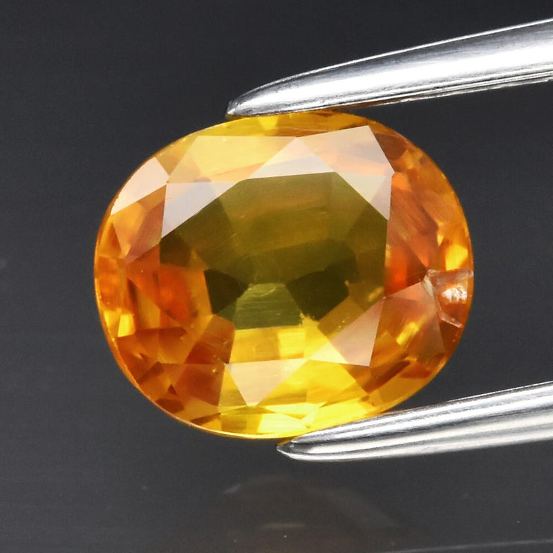1.05ct 6.5x5.5mm VS Oval Yellow Sapphire Gemstone, Thailand