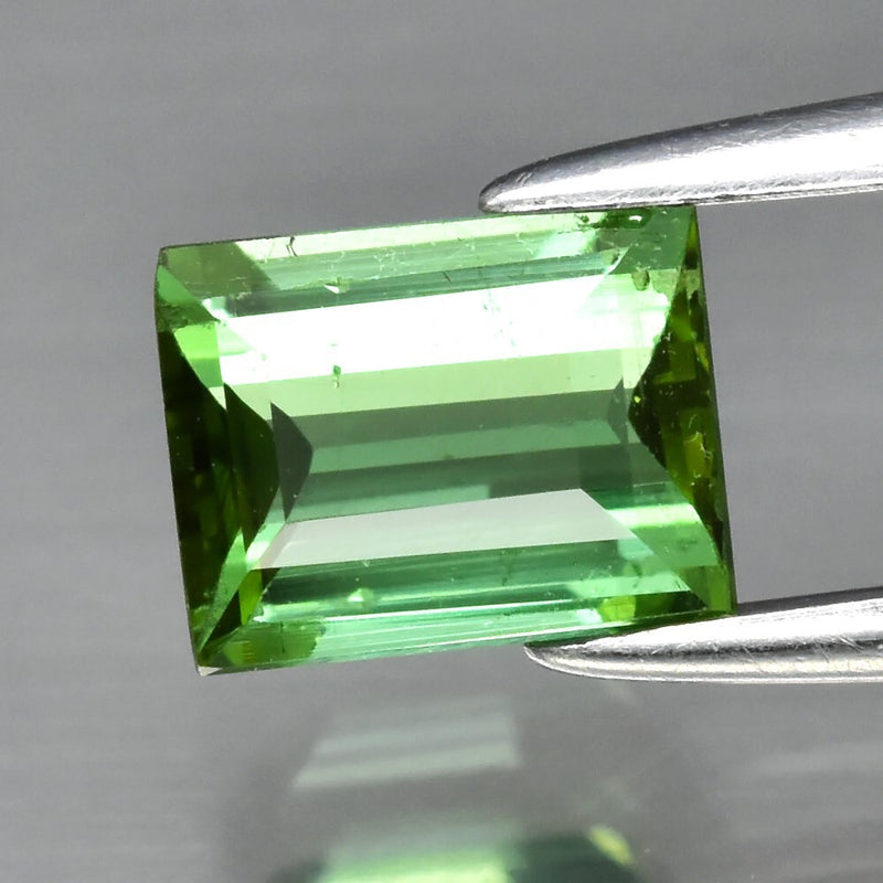 0.79ct 6x4.5mm Baguette Natural Unheated Green Tourmaline, Mozambique