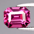 1.10ct IF Octagon Natural Royal Fuchsia Pink Umbalite Garnet