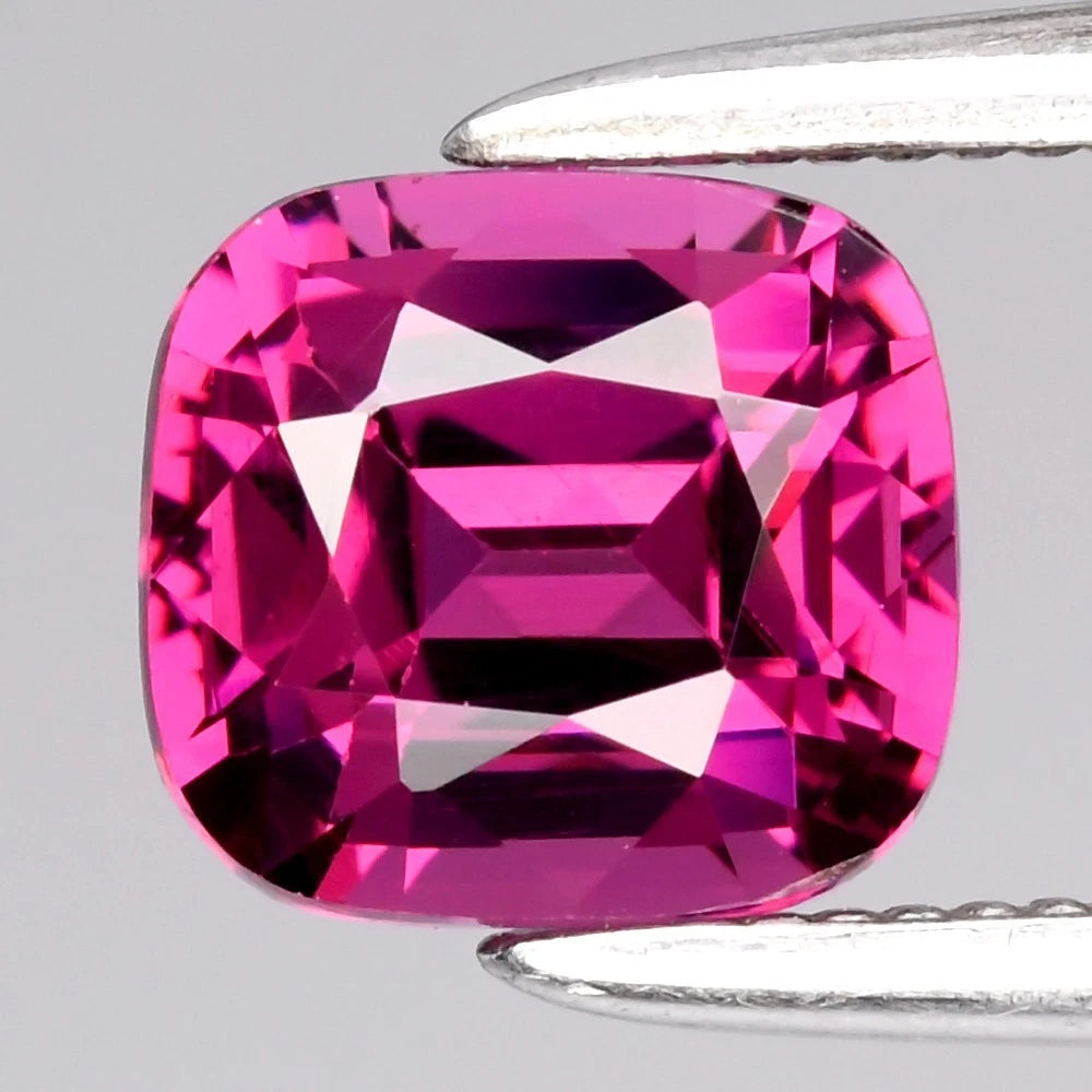 1.15ct IF Cushion Natural Royal Magenta Pink Umbalite Garnet