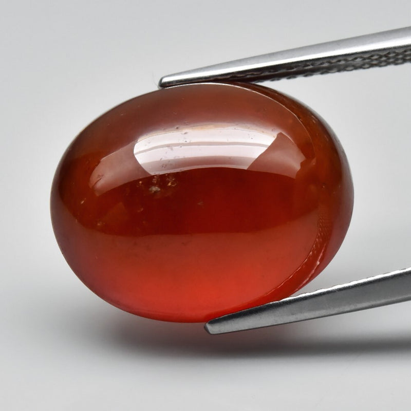 12.73ct 15.3x12.2mm Oval Cabochon Natural Orange Hessonite Garnet, Africa