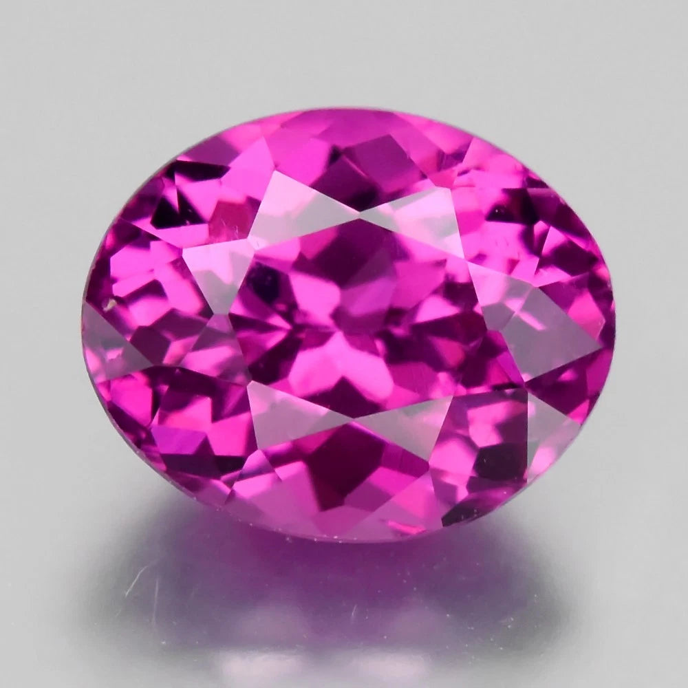 1.27ct IF Oval Natural Royal Fuchsia Pink Umbalite Garnet