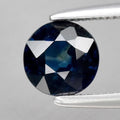 0.87ct 5.4mm VS Round Unheated Greenish Blue Sapphire Gemstone, Africa