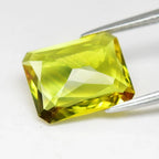 3.77ct VS Octagon Natural Greenish Yellow Sapphire - Unheated, GLC Certified - photo 3