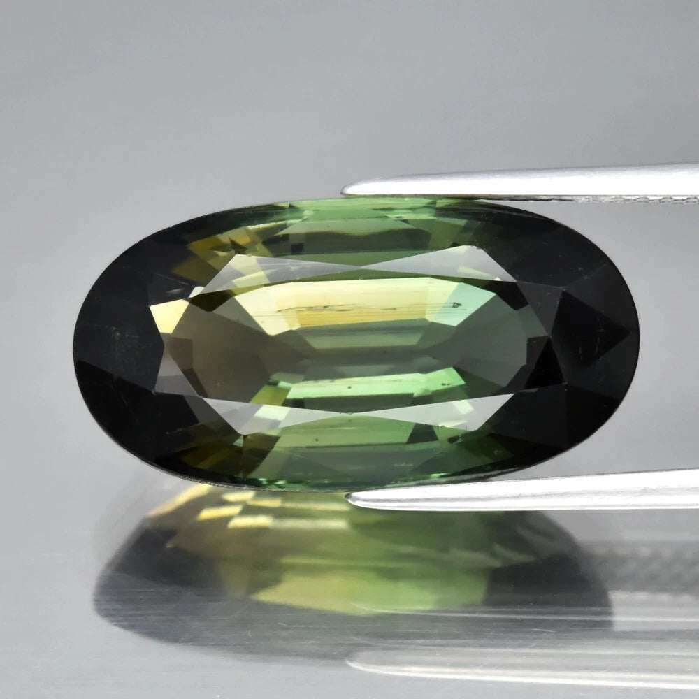 Big! 11.57ct 19.6x10.2mm Oval Natural Green Tourmaline Unheated Mozambique