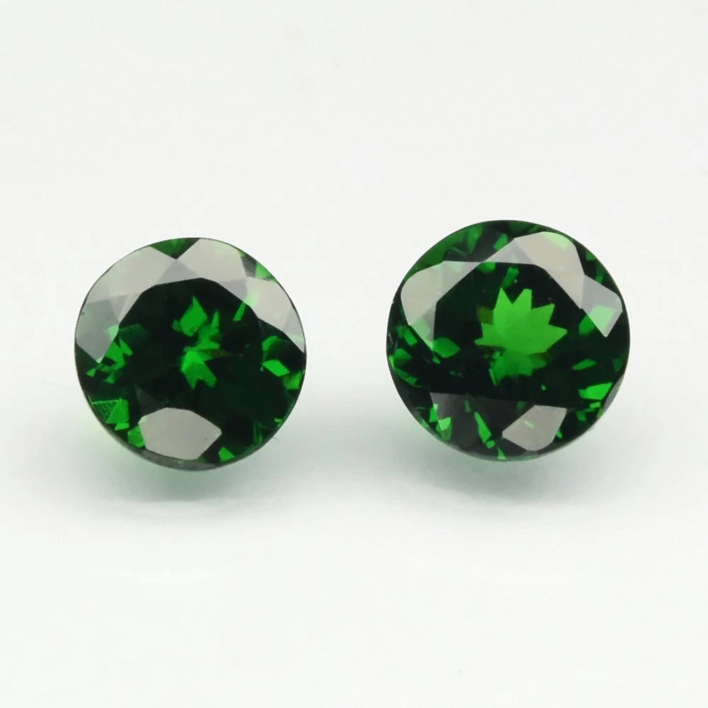 Pair 2pcs/1.01ct t.w VS Round Natural Green Tsavorite Garnet - Tanzania Gems