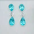 6pc Lot 2.50ct t.w Pear-Round Natural Unheated Blue-Green-White Apatite & Zircon