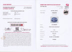 GFCO Gem Lab report, natural tanzanite 2.10 ct, no heat no treatment