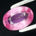 0.83ct 7x5mm Oval Unheated Pink Sapphire Gemstone, Africa
