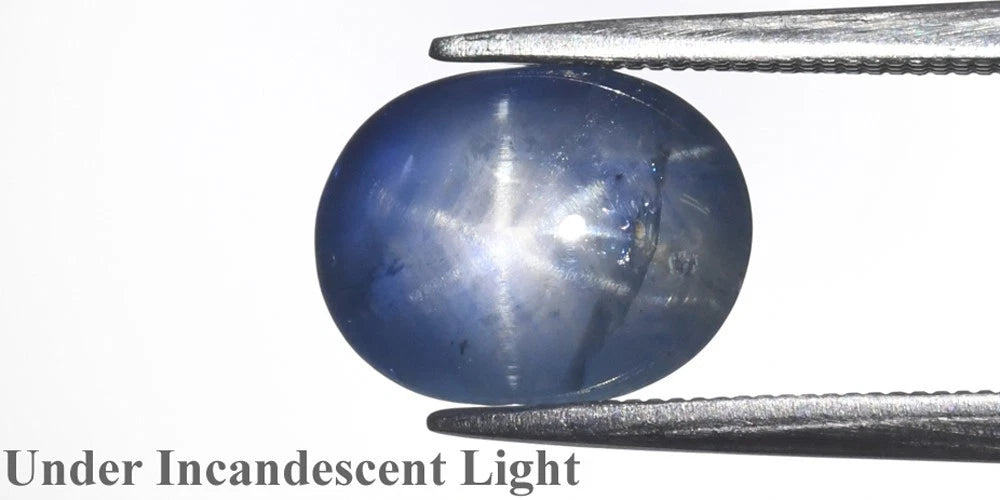 5.76ct Oval Cabochon Natural Blue 6 Ray Star Sapphire - Unheated, GCI Certified - photo 3