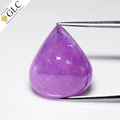 28.40ct Pear Cabochon Natural Purplish Pink Sapphire - Heated, GLC Certified - photo 1