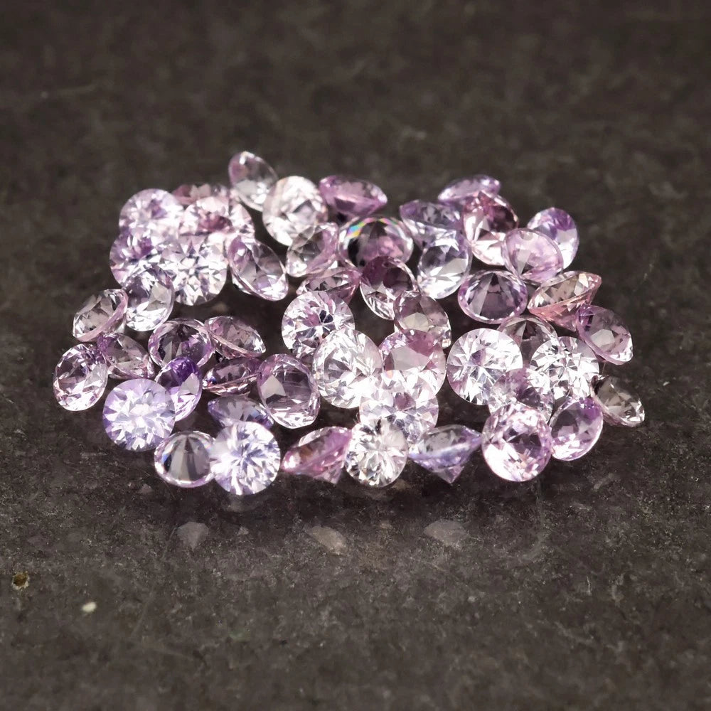 50p Lot 2.37ct VS-VVS Round Brilliant Natural Pink Sapphire - Heated, Madagas