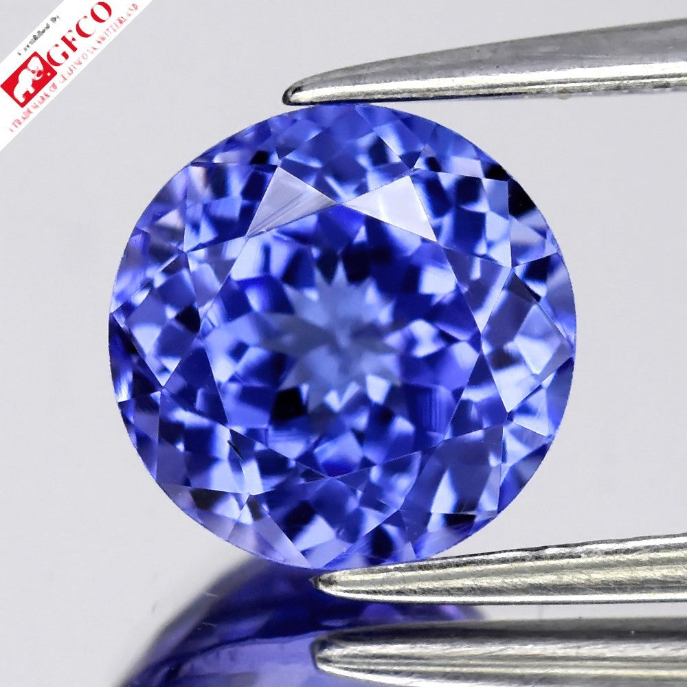 Natural tanzanite, 2.64 ct, round, item SL-KUNG1396TZ-036-035 — view 1