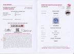 GFCO Gem Lab report, natural tanzanite 2.49 ct, no heat no treatment