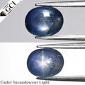 5.76ct Oval Cabochon Natural Blue 6 Ray Star Sapphire - Unheated, GCI Certified - photo 1