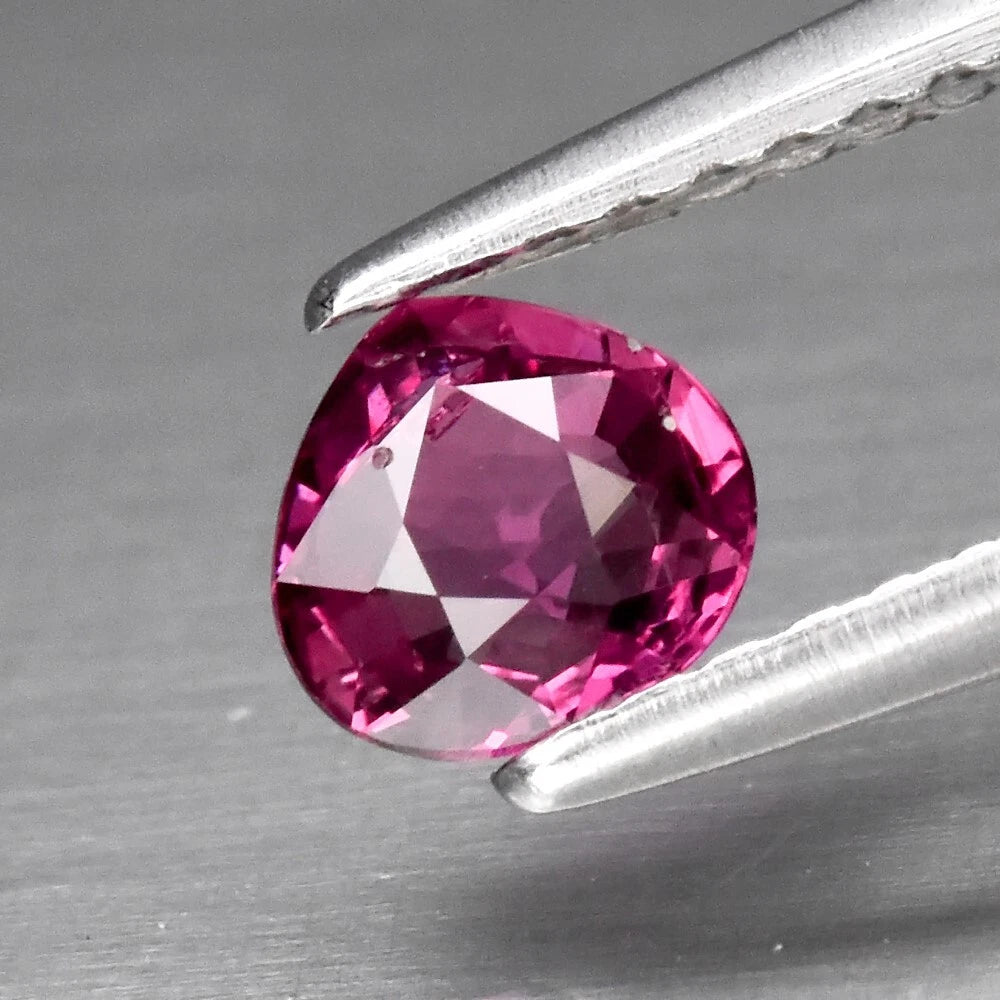 CERTIFICATE Incl.* 0.46ct Pear Natural Purple-Red Ruby Thailand, Gemstone