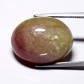 27.61ct Oval Cabochon Pink Green Sapphire - Heated Glass Filled, Gemstone