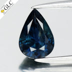 GLC CERTIFIED 0.83ct Pear Natural Blue Sapphire - Unheated, Africa Gemstone