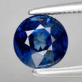 1.20ct 5.6mm Round Unheated Blue Sapphire Gemstone, Africa
