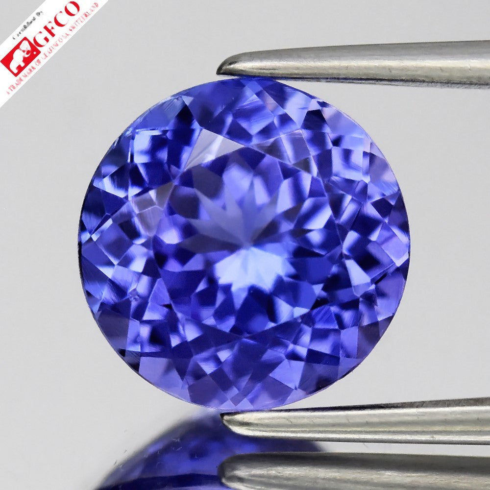 Natural tanzanite, 2.49 ct, round, item SL-KUNG1396TZ-036-029 — view 1