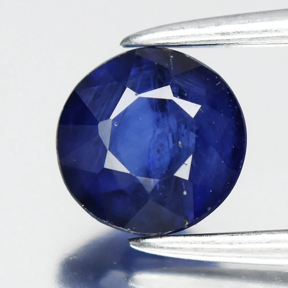 0.73ct 5mm Round Blue Sapphire - Ceylon Gemstone