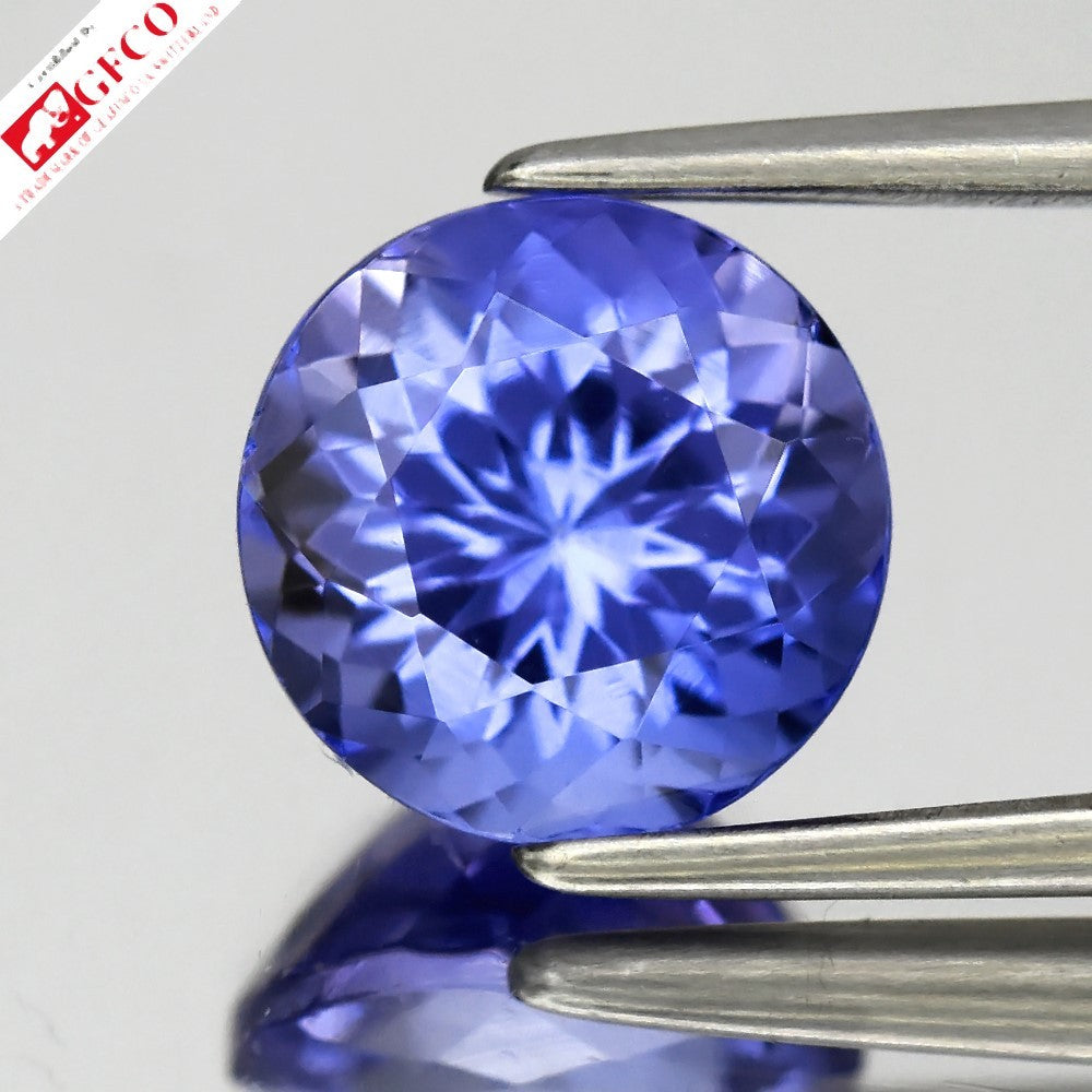 Natural tanzanite, 2.36 ct, round, item SL-KUNG1396TZ-036-036 — view 1