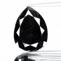 4.51ct 11.82x8.83mm Pear Natural Treated Fancy Jet Black Diamond Opaque (AAA)