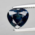 0.78ct 5.2x5mm VVS Heart Unheated Greenish Blue Sapphire Gemstone, Africa