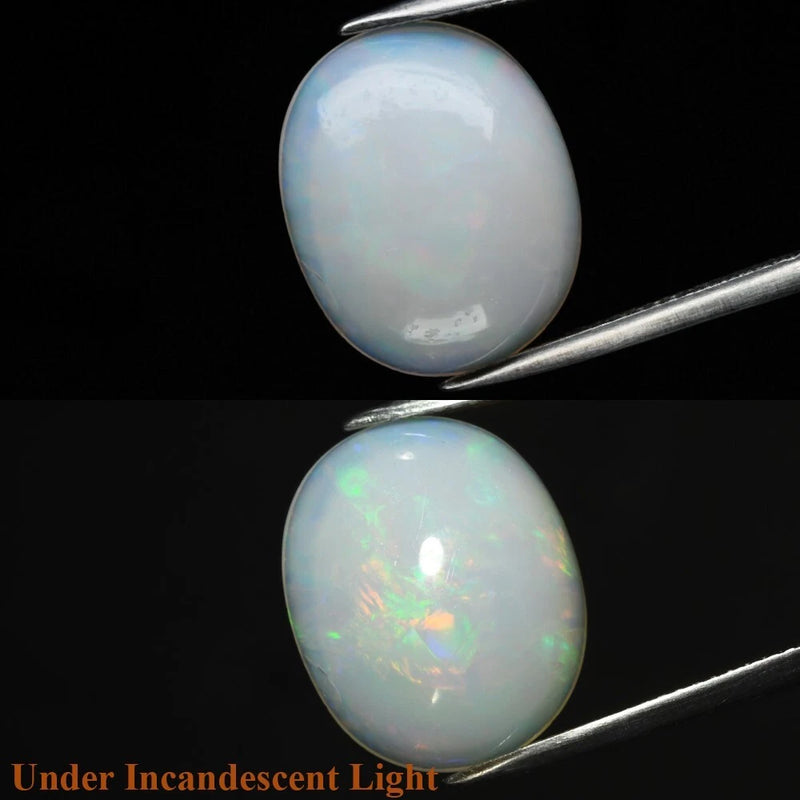 6.45ct 17.3x14mm Oval Cab Natural Play-of-Color Crystal Opal Gemstone Ethiopia