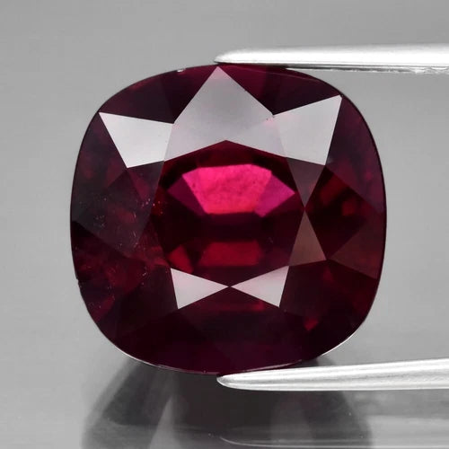 11.03ct 12.8x12.7mm Cushion Natural Pinkish Purple Rhodolite Garnet, Madagascar