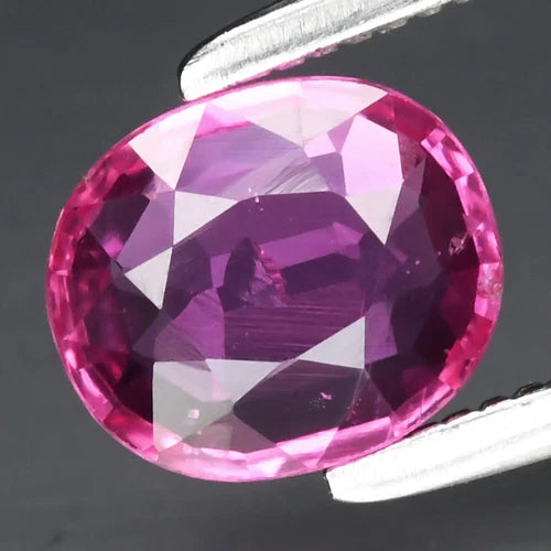 0.70ct 6x5.3mm VS Oval Natural Unheated Reddish Pink Sapphire, Gemstone