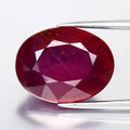 9.36ct Oval Purplish Red Ruby - Heated Glass Filled, Africa Gemstone