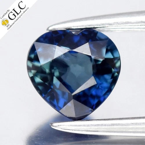 GLC CERTIFIED 0.67ct VVS Heart Natural Blue Sapphire - Heated, Africa Gemstone