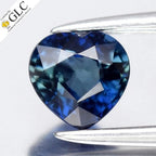 GLC CERTIFIED 0.67ct VVS Heart Natural Blue Sapphire - Heated, Africa Gemstone
